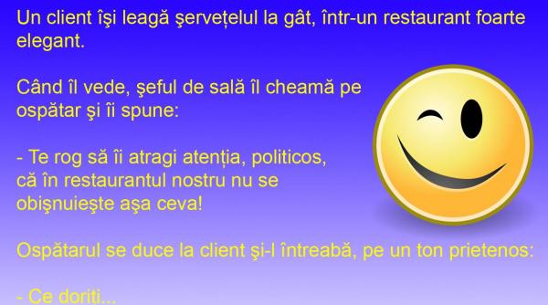 bancul zilei ras tuns si frezat la restaurant