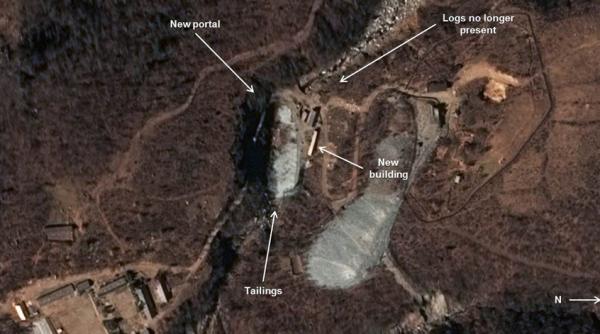 imagini din satelit arata un nou tunel la un obiectiv nuclear nord coreean