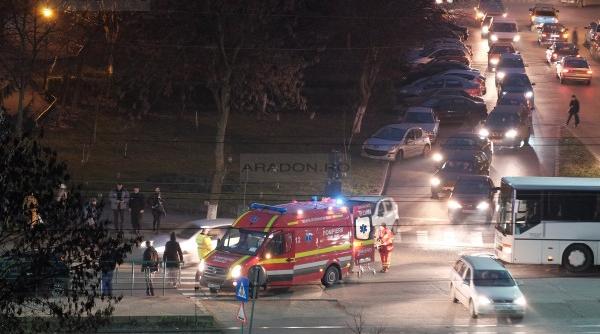 accident ingrozitor in arad batran spulberat pe trecerea de pietoni