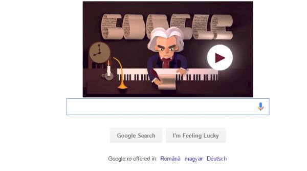 google celebreaza ziua de nastere a lui beethoven cu un doodle briliant