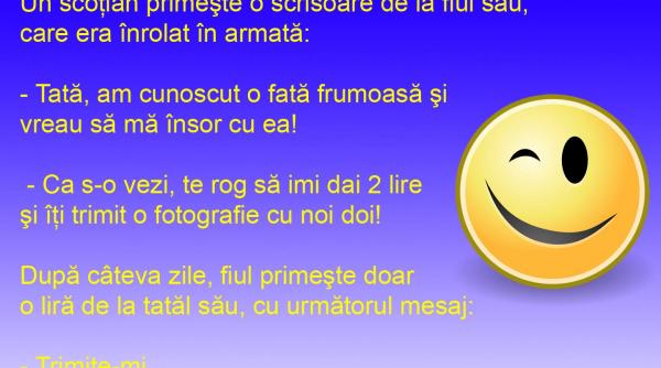 bancul zilei jumatate fiul jumatate tatal ca asa i la scotieni