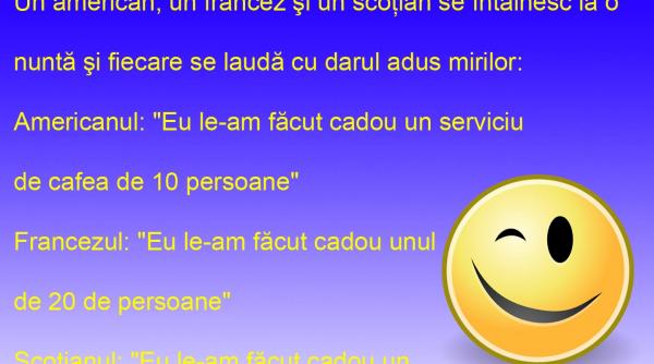 bancul zilei scotianul nu se dezminte nici in ziua nuntii