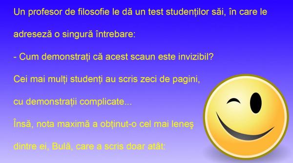 bancul zilei bula stie lectia de filosofie