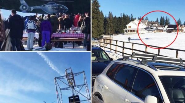 o noua aroganta marca victoras micula a mers cu elicopterul la o petrecere in predeal