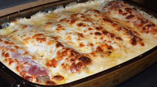 reteta andive gratinate cu sunca de praga si cascaval