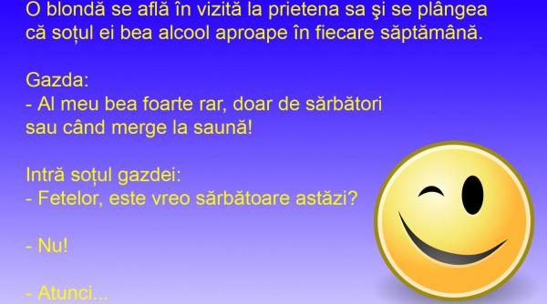 bancul zilei sauna alcool sarbatoare