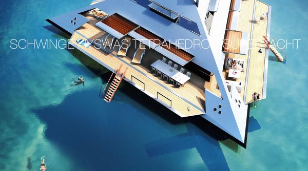 video un designer britanic a creat un super iaht care pluteste deasupra apei