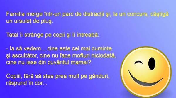 bancul zilei educatia de acasa nu se potriveste cu cea din parcul de distractii