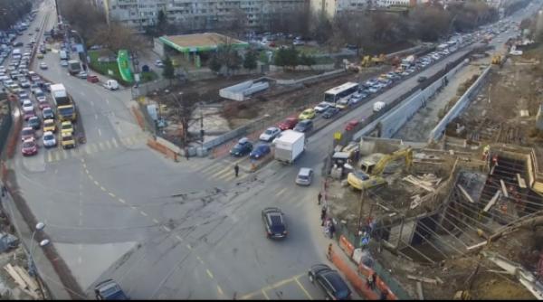 video stadiul lucrarilor la pasajul piata sudului filmare cu drona