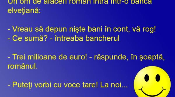bancul zilei la milionarul sarac nici banii nu trag