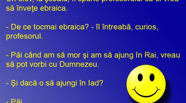 bancul zilei religia de acasa nu se potriveste cu cea de la scoala