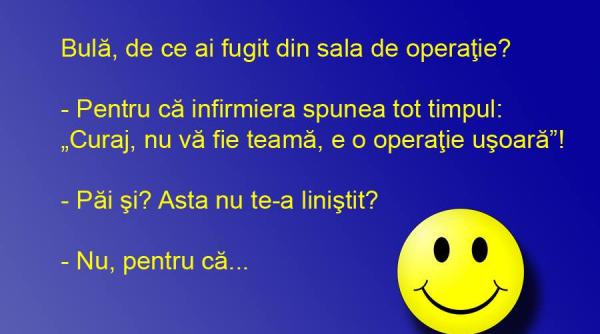 bancul zilei fuga e rusinoasa dar nu e sanatoasa