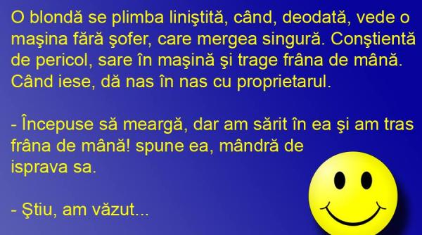 bancul zilei cand blonda trage barbatul impinge