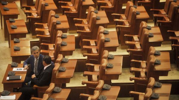 pentru a doua zi consecutiv sedinta de plen a camerei deputatilor a fost suspendata