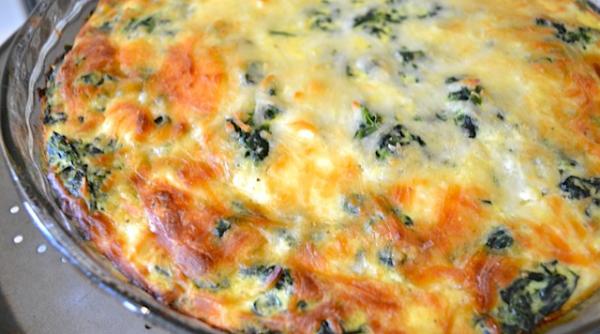 spanac cu ciuperci la cuptor