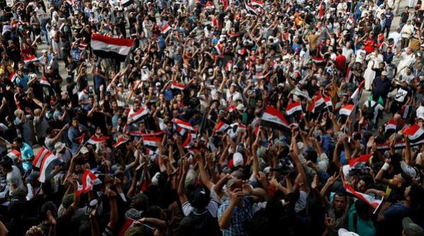 demonstratiile de la bagdad cer ministri tehnocrati sua intareste paza ambasadei