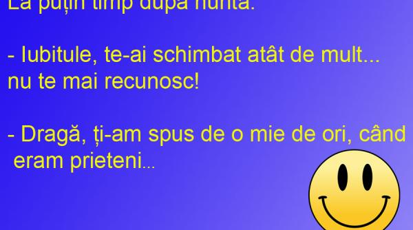 bancul zilei ce a aflat sotia imediat dupa nunta