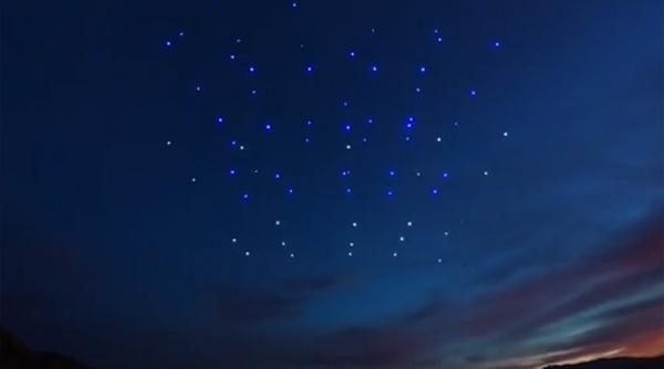 video spectacol cu 100 de drone oferit de intel