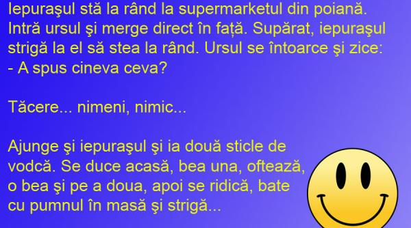 bancul zilei iepurasul curajos il infrunta pe ursul furios
