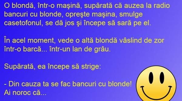 bancul zilei cum au aparut bancurile cu blonde