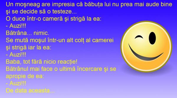 bancul zilei test auditiv facut dupa ureche