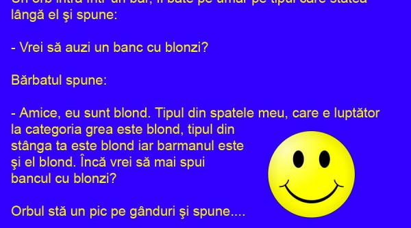 bancul zilei un orb intra intr un bar