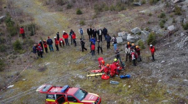 interventie in bucegi pentru coborarea unui barbat care nu mai poate merge fiind bolnav cronic
