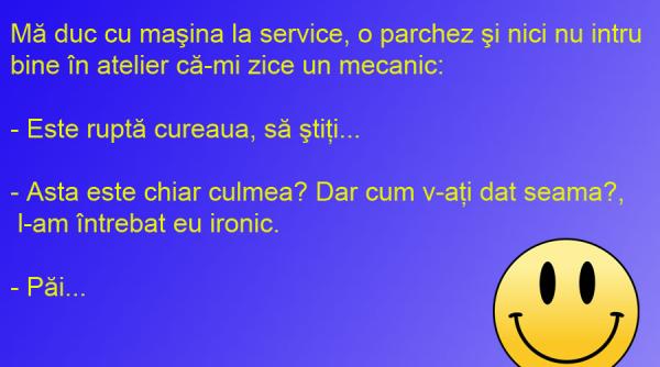 bancul zilei masina si cureaua lata