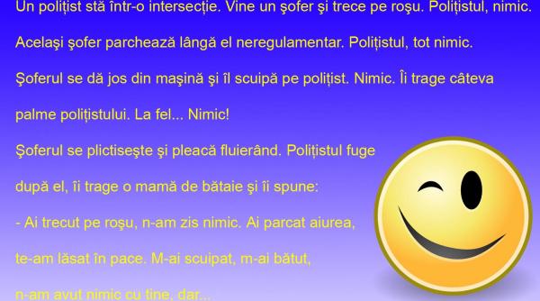 bancul zilei politistul meloman da amenda o data pe an