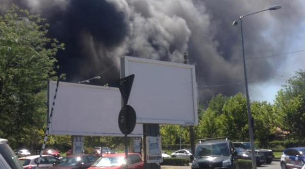 incendiu pe strada barbu vacarescu langa un club