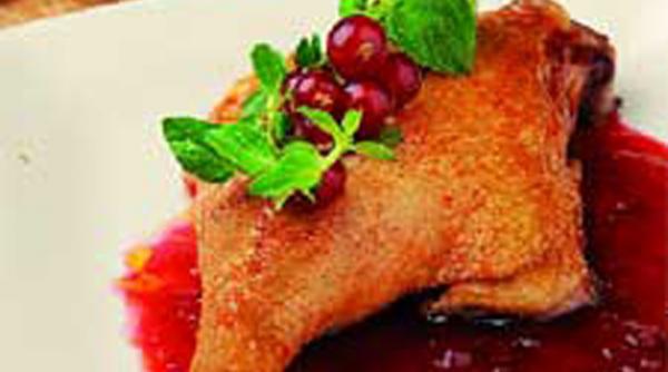 pulpa de rata cu sos de coacaze