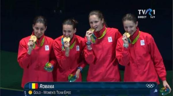 olimpiada scrima echipa feminina de spada a romaniei medaliata cu aur la rio