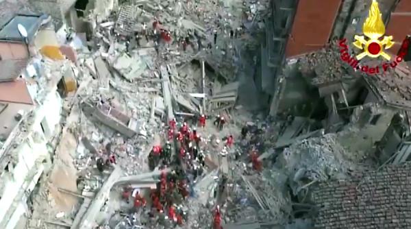 video cum arata infernul din italia localitatea amatrice aproape rasa de pe fata pamantului