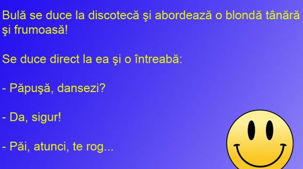 bancul zilei bula si a gasit locul langa o blonda