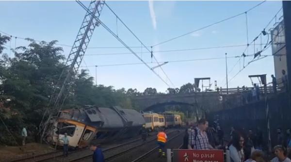 accident feroviar in spania soldat cu doi morti video