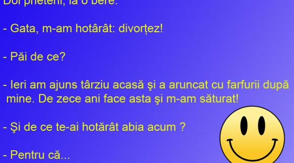 bancul zilei divortul si farfuria barbatul si mandria