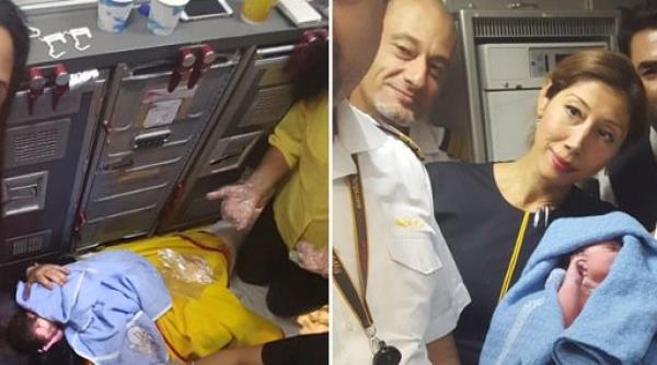 o femeie din siria a nascut intr un avion care face cursa intre istanbul si stockholm