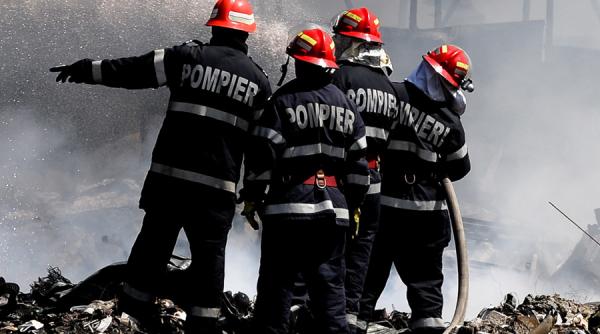 un tir a luat foc pe autostrada bucuresti pitesti
