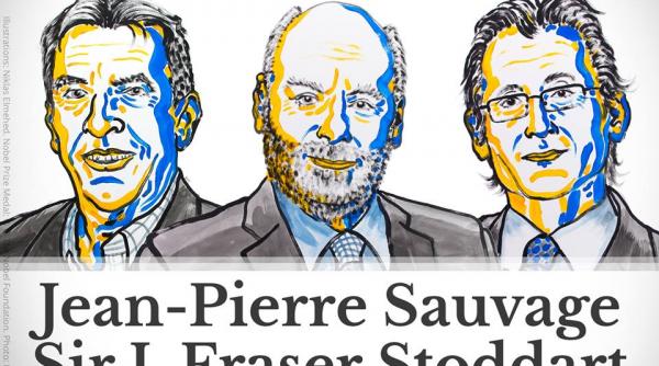 nobel 2016 jean pierre sauvage fraser stoddart si bernard feringa impart nobelul pentru chimie