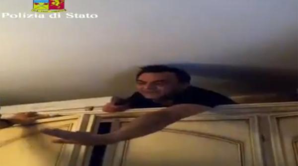 video politia italiana a arestat un cap al mafiei calabreze unde se ascundea barbatul