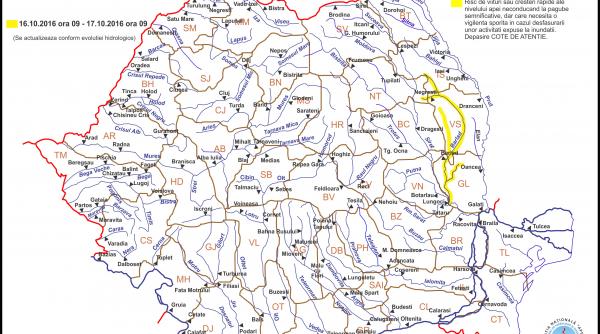 inhga cod galben de inundatii pe raurile barlad si siret incepand de duminica dimineata