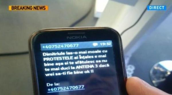 vicepresedintele sindicatului politistilor amenintat de un necunoscut in timpul unei emisiuni la antena 3