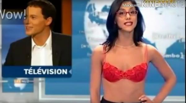video o prezentatoare a inceput sa se dezbrace in timpul jurnalului de stiri