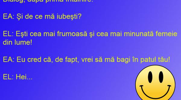 bancul zilei cand ea il intreaba de ce o iubeste el nu se fastaceste