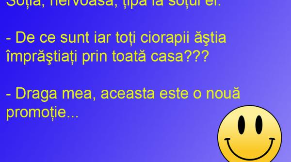 bancul zilei cand ciorapii sunt la promotie nevasta n are nicio emotie