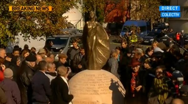 monument dedicat victimelor de la colectiv dezvelit la locul tragediei