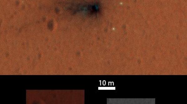 agentia spatiala europeana a dezvaluit prima fotografie color in urma impactului modulului schiaparelli cu suprafata marte