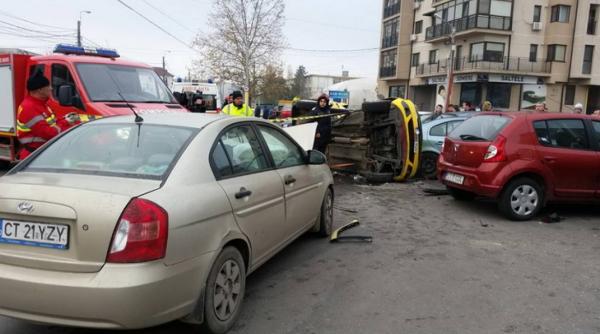 accident rutier grav in constanta doua persoane au ramas incarcerate