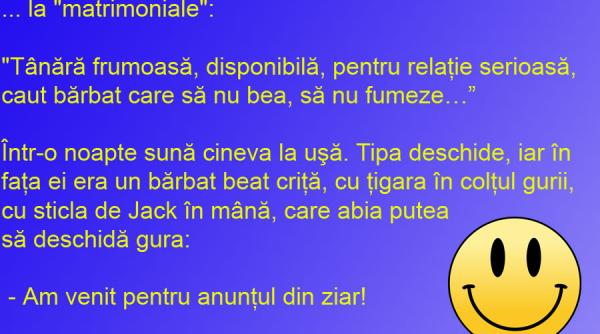 bancul zilei vineri 9 decembrie