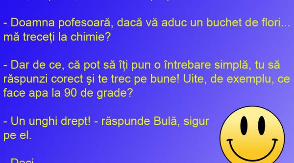 bancul zilei numai bula stie cum se trece la chimie